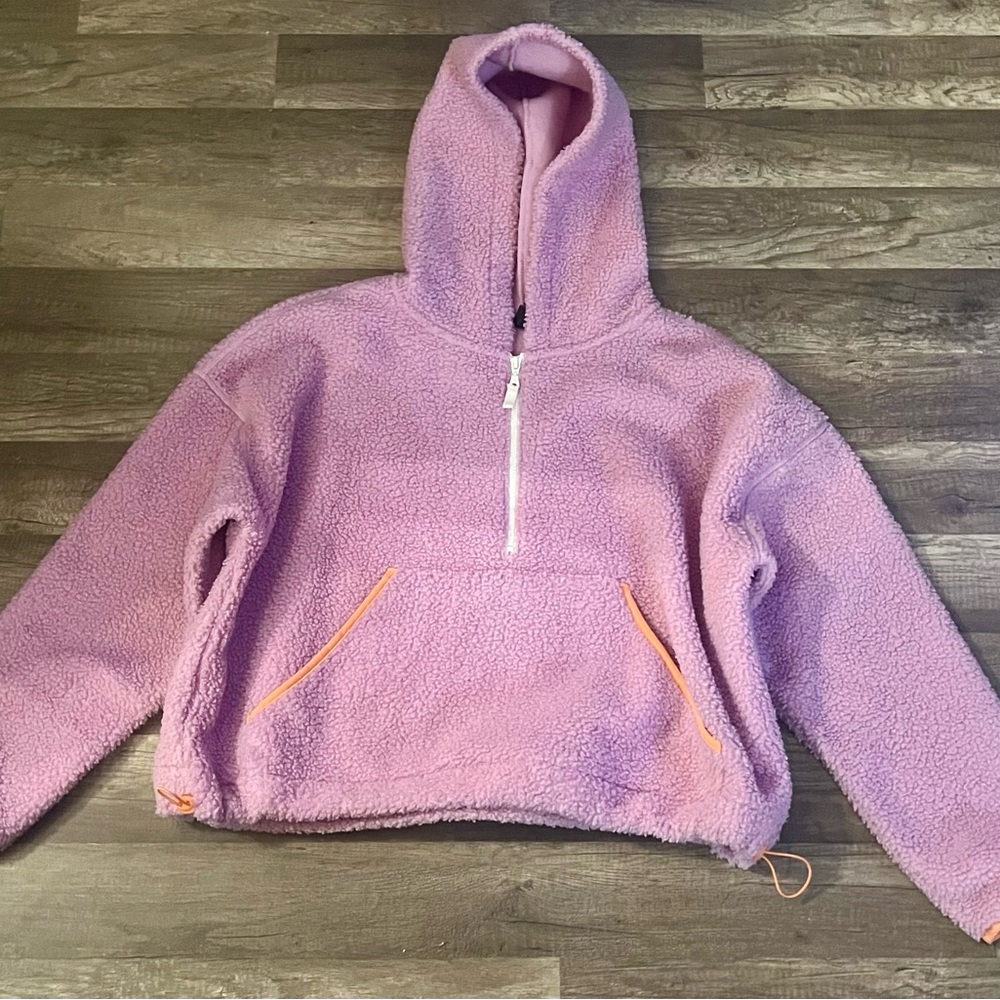 Wild Fable Purple Sherpa Jacket with Orange Trim